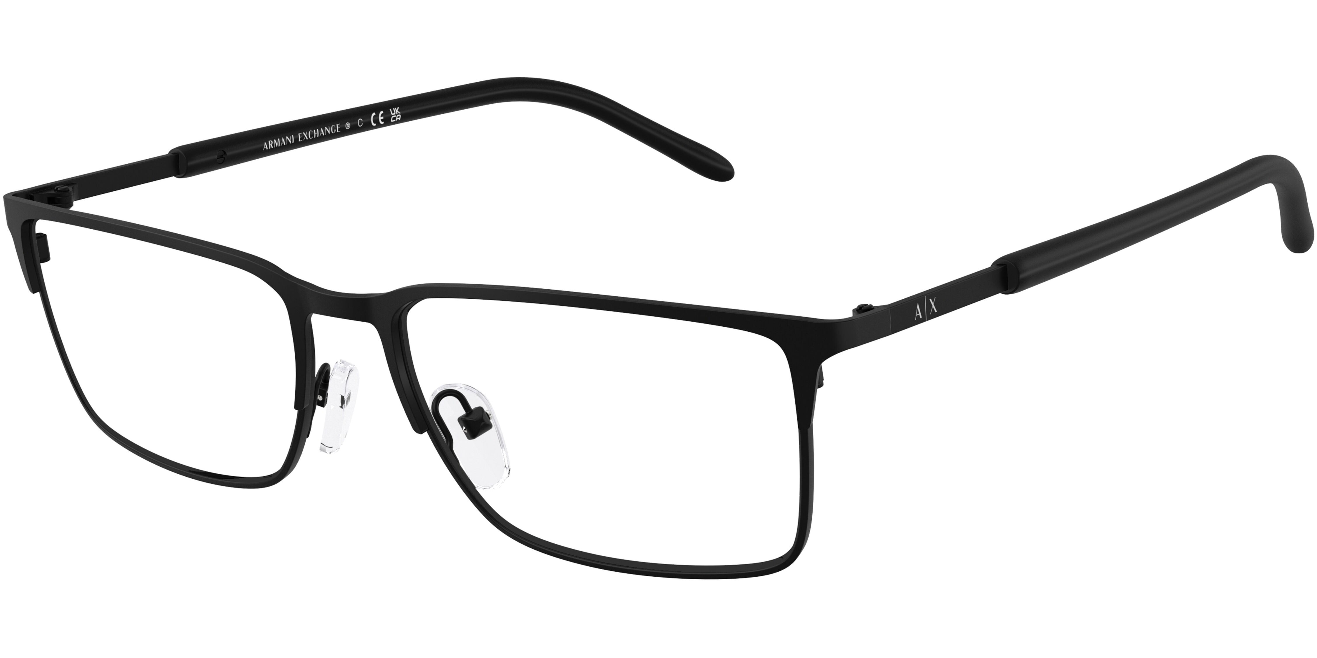 Dioptrické brýle Armani Exchange model 1073, barva obruby černá lesk, stranice černá lesk, kód barevné varianty 6000. 