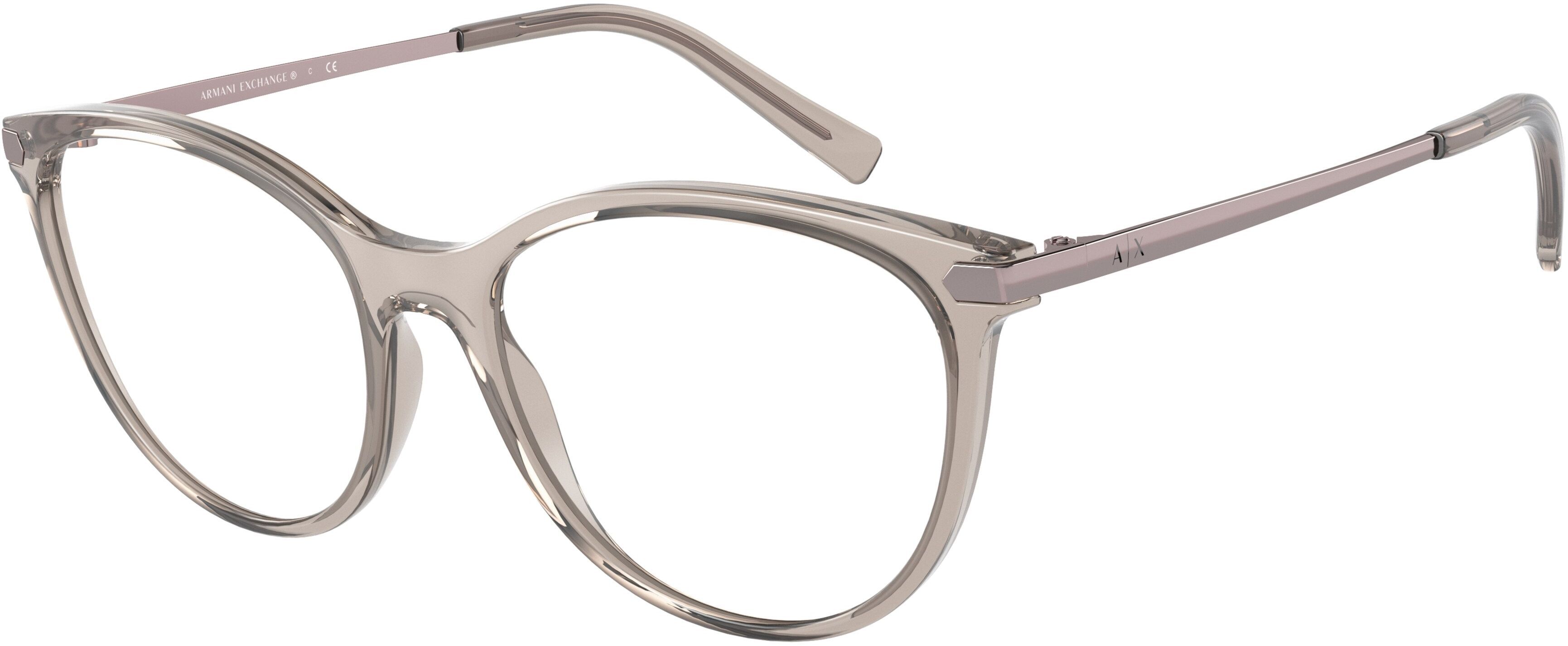 Dioptrické brýle Armani Exchange model 3078, barva obruby béžová lesk, stranice bronzová lesk, kód barevné varianty 8240. 