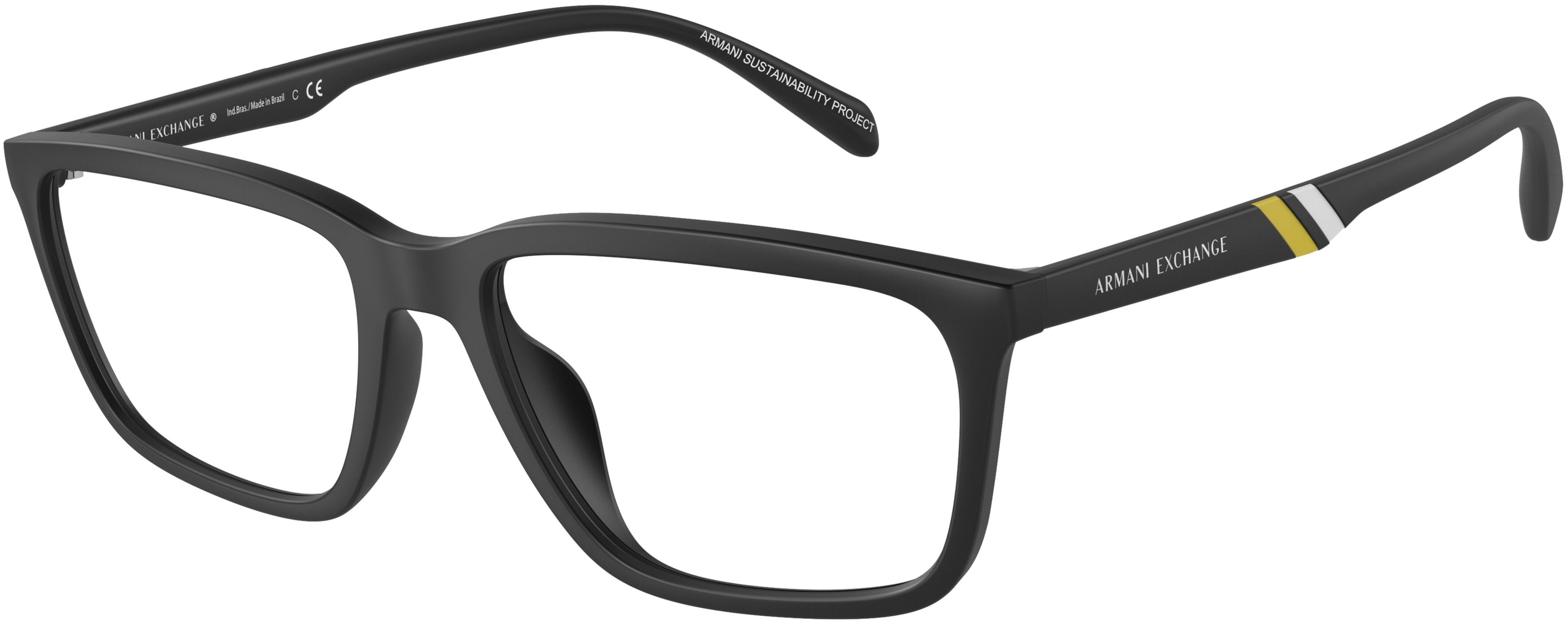 Dioptrické brýle Armani Exchange model 3089U, barva obruby černá mat, stranice černá mat, kód barevné varianty 8078. 