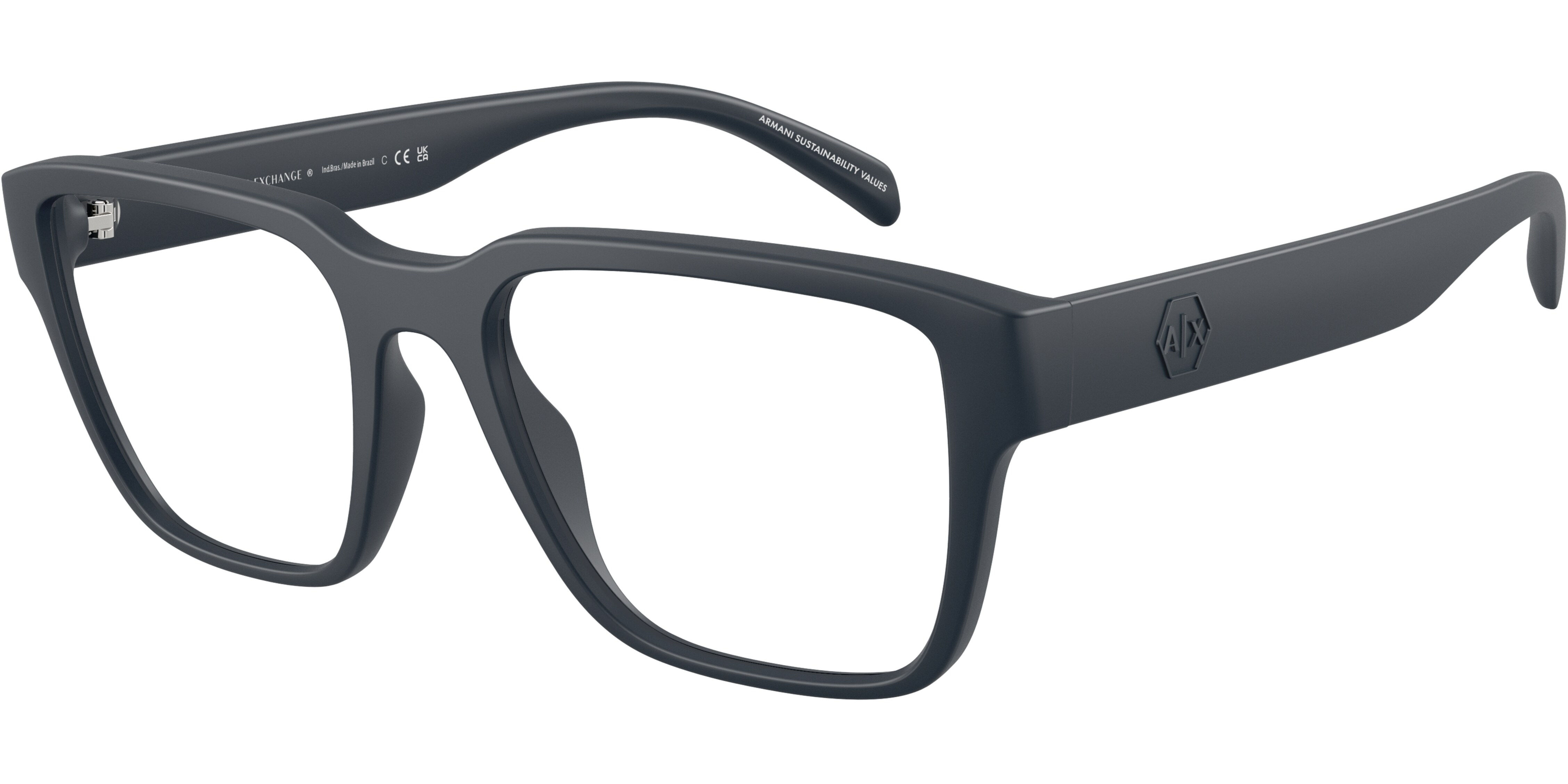 Dioptrické brýle Armani Exchange model 3123U, barva obruby modrá mat, stranice modrá mat, kód barevné varianty 8371. 