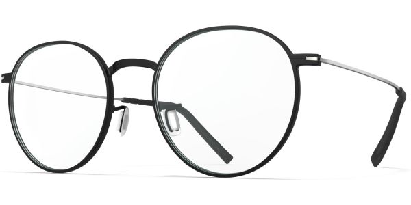 Dioptrické brýle Blackfin model 1035, barva obruby černá mat, stranice stříbrná mat, kód barevné varianty 1568. 