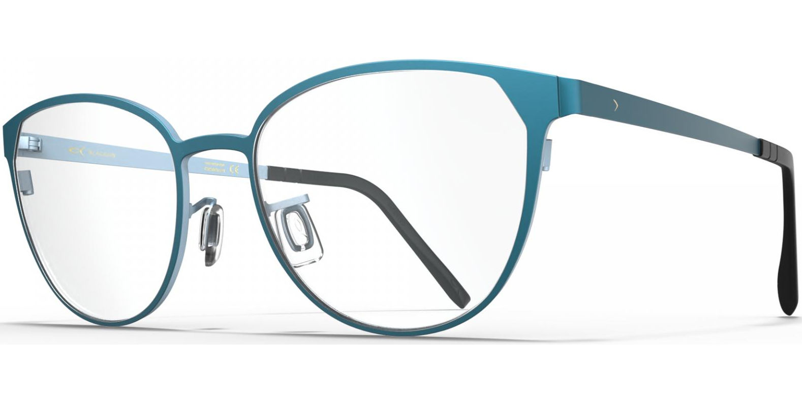 Dioptrické brýle Blackfin model 1080, barva obruby modrá mat, stranice modrá mat, kód barevné varianty 1743. 