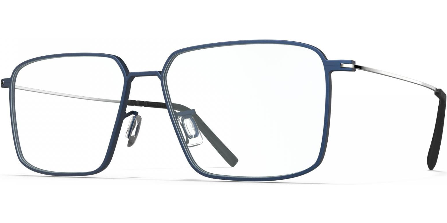 Dioptrické brýle Blackfin model 1090, barva obruby modrá mat, stranice šedá mat, kód barevné varianty 1637. 