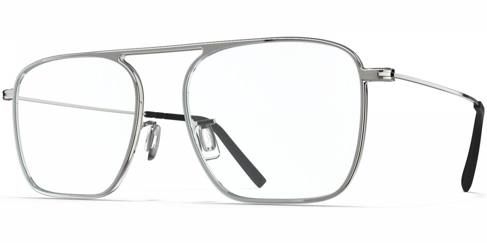 Dioptrické brýle Blackfin model 1091, barva obruby stříbrná mat, stranice stříbrná mat, kód barevné varianty 1577. 