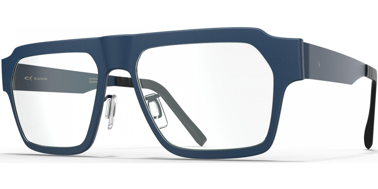 Dioptrické brýle Blackfin model 1106, barva obruby modrá mat, stranice modrá mat, kód barevné varianty 1515. 