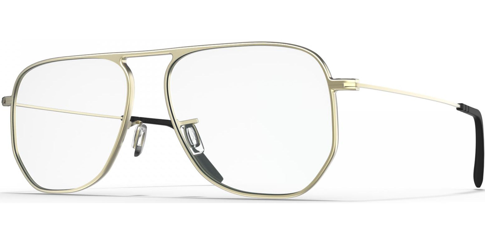 Dioptrické brýle Blackfin model 1108, barva obruby zlatá mat, stranice zlatá mat, kód barevné varianty 1777. 