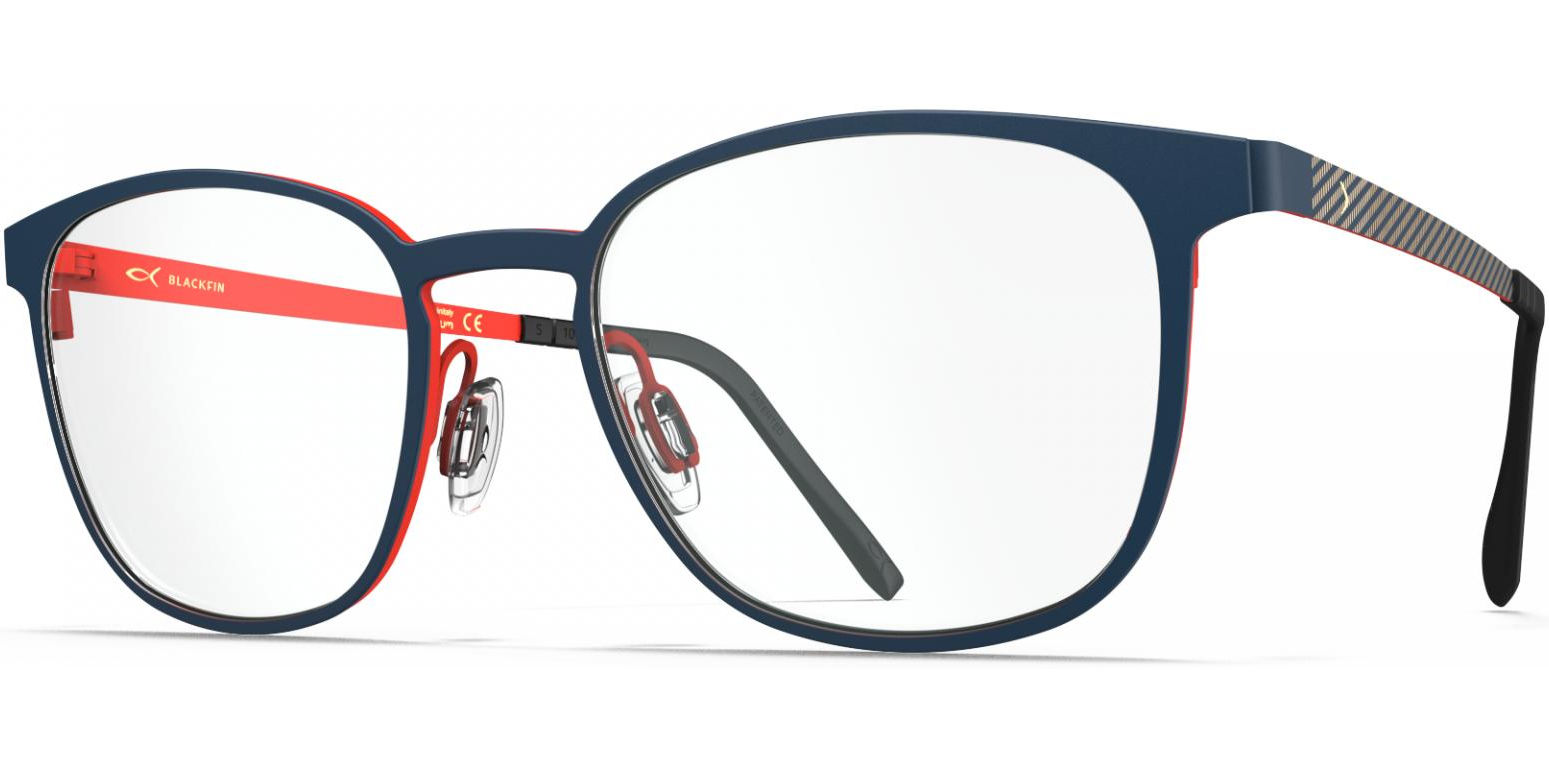 Dioptrické brýle Blackfin model 773, barva obruby modrá červená mat, stranice modrá červená mat, kód barevné varianty 1011. 