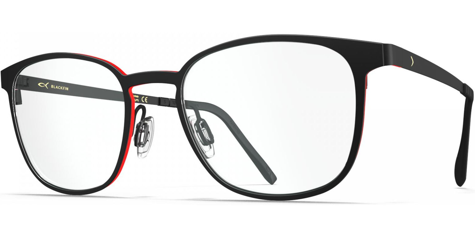 Dioptrické brýle Blackfin model 773, barva obruby modrá červená mat, stranice modrá červená mat, kód barevné varianty 1763. 