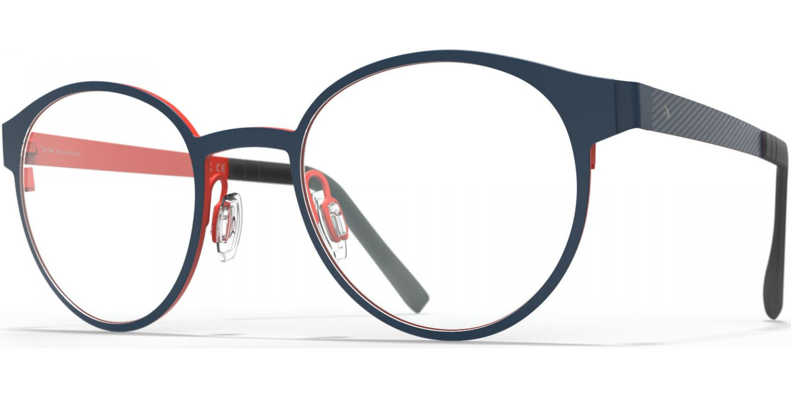 Dioptrické brýle Blackfin model 866, barva obruby modrá červená mat, stranice modrá červená mat, kód barevné varianty 1011. 