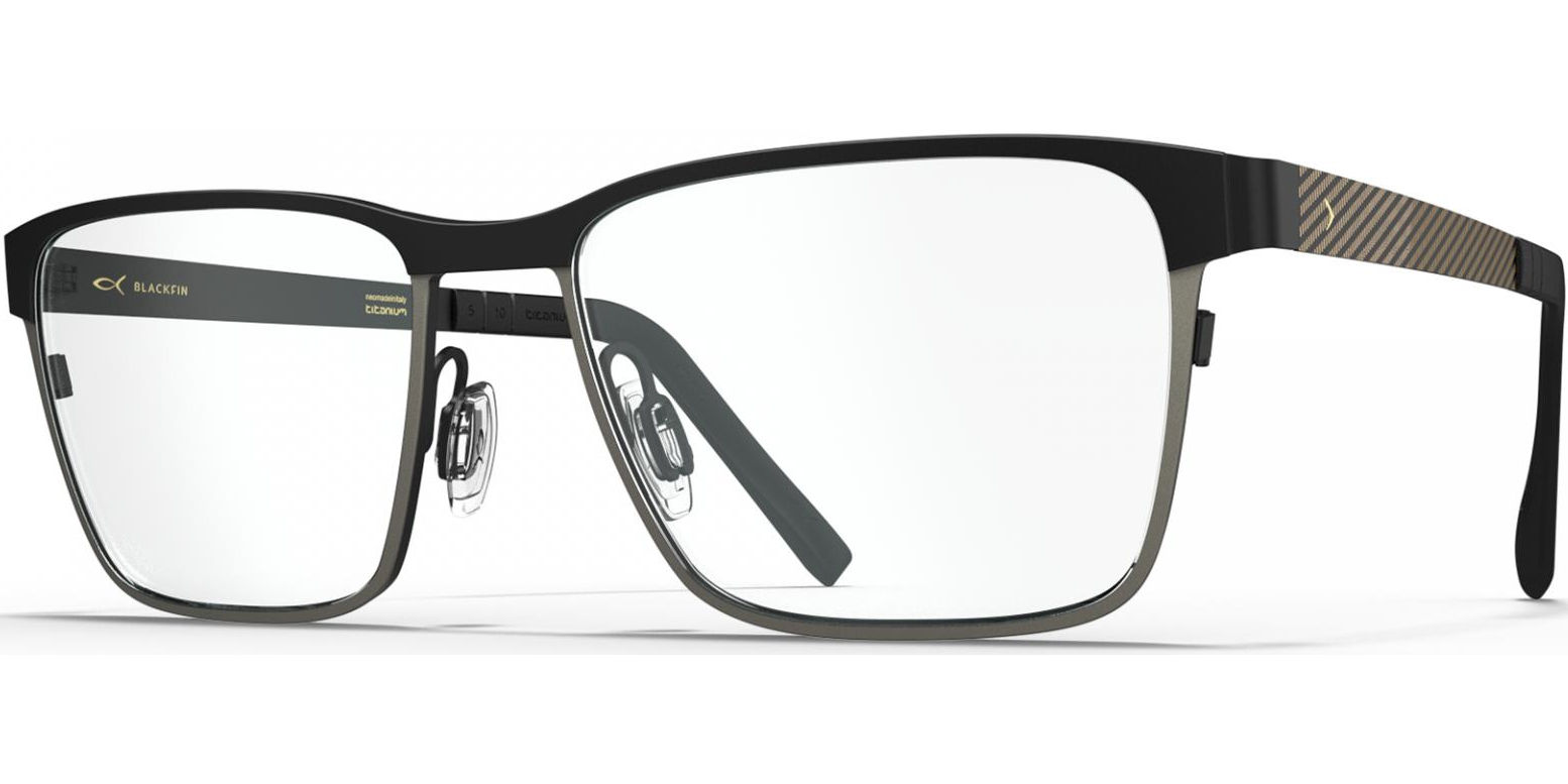 Dioptrické brýle Blackfin model 961, barva obruby černá šedá mat, stranice černá šedá mat, kód barevné varianty 1446. 