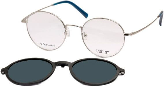 Dioptrické brýle Esprit model 17130, barva obruby stříbrná lesk, stranice stříbrná lesk, kód barevné varianty 524. 