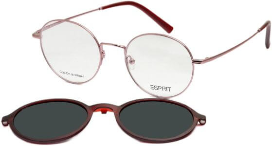 Dioptrické brýle Esprit model 17130, barva obruby růžová lesk, stranice růžová lesk, kód barevné varianty 531. 