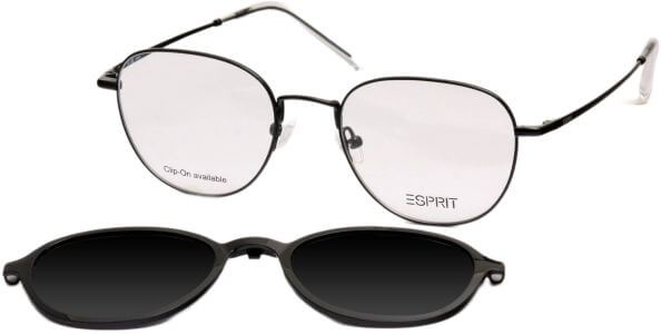 Dioptrické brýle Esprit model 17131, barva obruby černá mat, stranice černá lesk, kód barevné varianty 538. 
