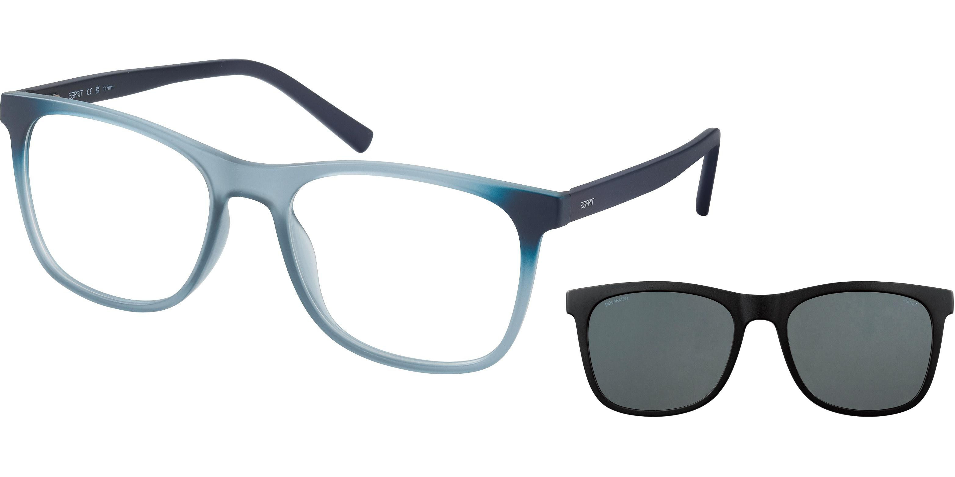 Dioptrické brýle Esprit model 17148, barva obruby modrá mat, stranice modrá mat, kód barevné varianty 543. 