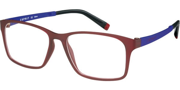 Dioptrické brýle Esprit model 17421, barva obruby červená mat, stranice modrá mat, kód barevné varianty 517. 