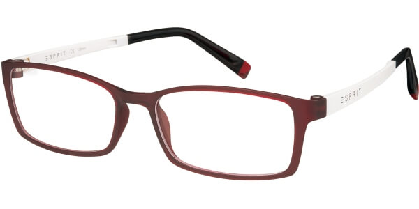 Dioptrické brýle Esprit model 17422, barva obruby červená mat, stranice bílá mat, kód barevné varianty 517. 