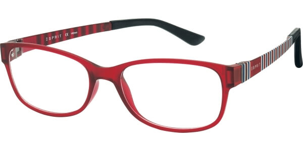 Dioptrické brýle Esprit model 17445, barva obruby červená mat, stranice červená bílá modrá mat, kód barevné varianty 517. 