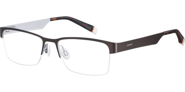 Dioptrické brýle Esprit model 17473, barva obruby hnědá stříbrná mat, stranice hnědá stříbrná mat, kód barevné varianty 535. 