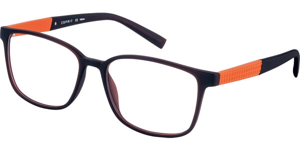Dioptrické brýle Esprit model 17534, barva obruby hnědá mat, stranice oranžová mat, kód barevné varianty 535. 