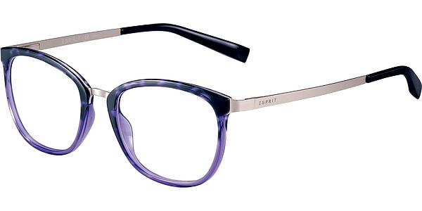 Dioptrické brýle Esprit model 17553, barva obruby fialová stříbrná lesk, stranice stříbrná mat, kód barevné varianty 577. 