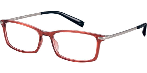 Dioptrické brýle Esprit model 17573, barva obruby červená lesk, stranice stříbrná lesk, kód barevné varianty 531. 
