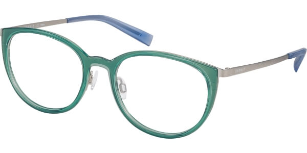 Dioptrické brýle Esprit model 17589, barva obruby zelená čirá lesk, stranice šedá modrá mat, kód barevné varianty 547. 