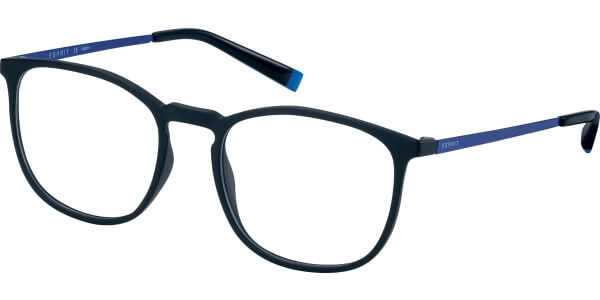 Dioptrické brýle Esprit model 33400, barva obruby černá mat, stranice modrá mat, kód barevné varianty 538. 