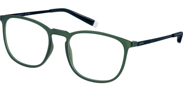 Dioptrické brýle Esprit model 33400, barva obruby zelená mat, stranice černá mat, kód barevné varianty 547. 