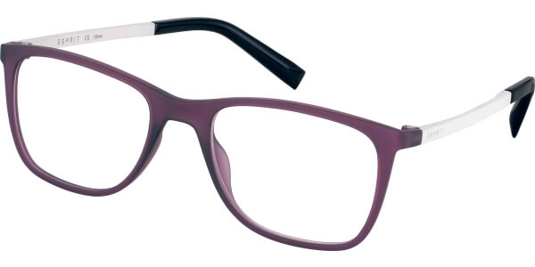 Dioptrické brýle Esprit model 33425, barva obruby fialová mat, stranice bílá mat, kód barevné varianty 577. 