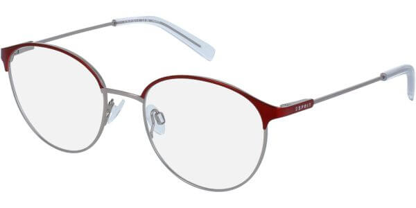 Dioptrické brýle Esprit model 33476, barva obruby vínová stříbrná lesk, stranice vínová stříbrná lesk, kód barevné varianty 531. 