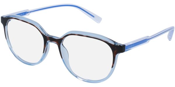 Dioptrické brýle Esprit model 33500, barva obruby hnědá modrá lesk, stranice čirá modrá lesk, kód barevné varianty 543. 