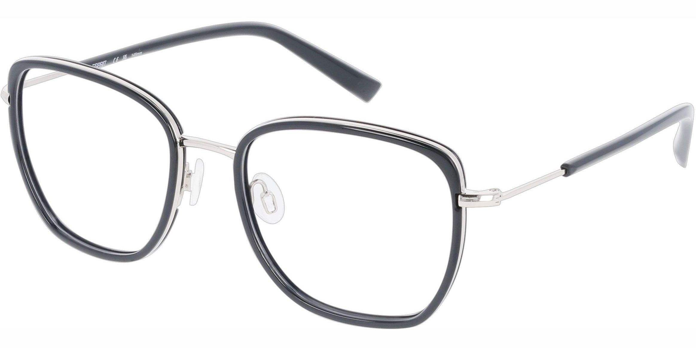Dioptrické brýle Esprit model 33530, barva obruby černá stříbrná lesk, stranice stříbrná lesk, kód barevné varianty 538. 