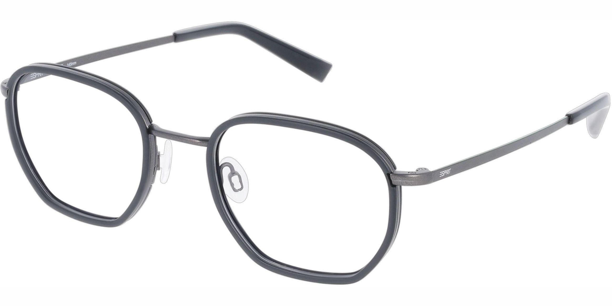 Dioptrické brýle Esprit model 33531, barva obruby černá šedá mat, stranice šedá mat, kód barevné varianty 538. 