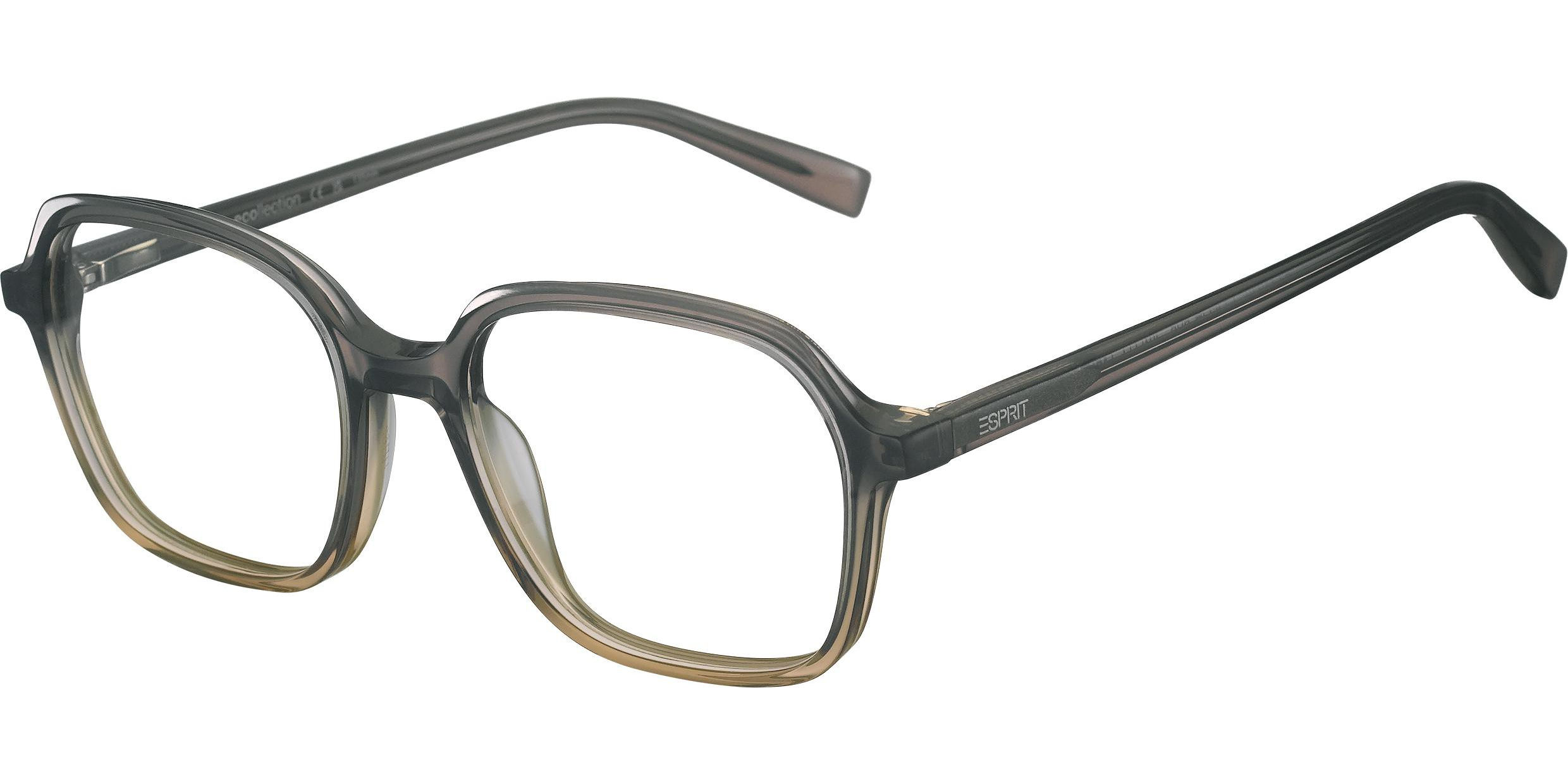 Dioptrické brýle Esprit model 33535, barva obruby šedá béžová lesk, stranice šedá lesk, kód barevné varianty 505. 