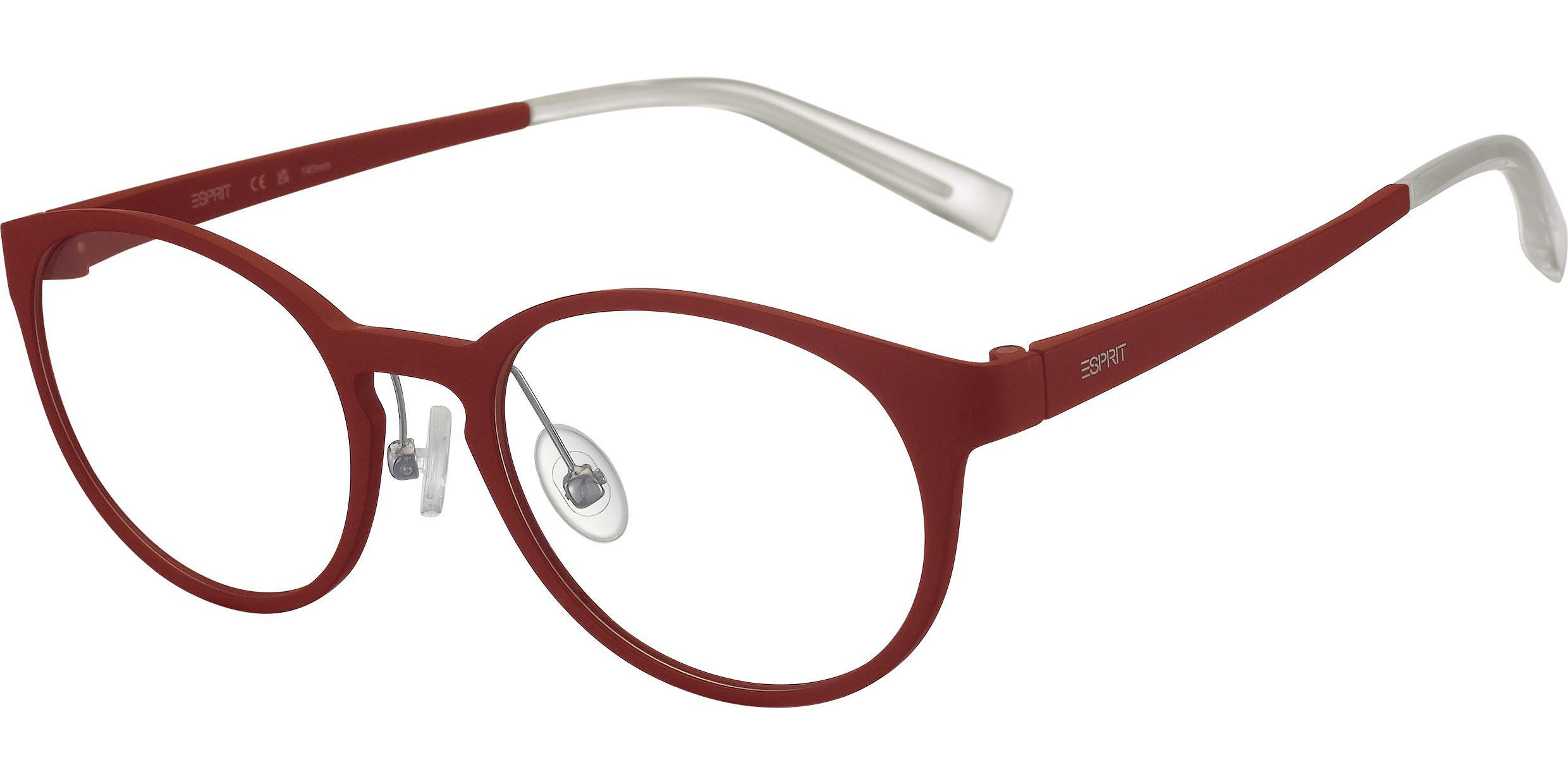 Dioptrické brýle Esprit model 33538, barva obruby červená mat, stranice červená mat, kód barevné varianty 531. 