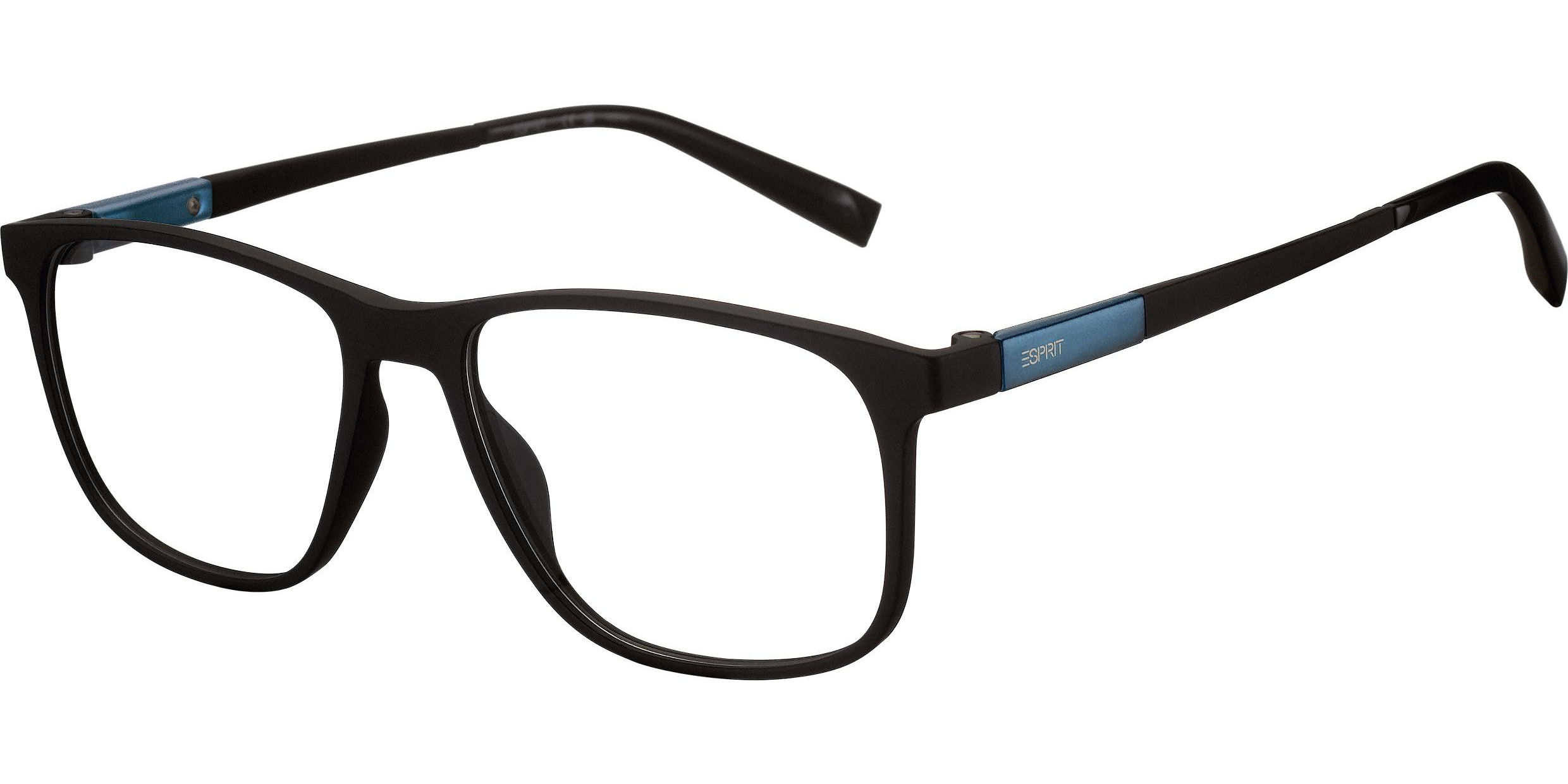 Dioptrické brýle Esprit model 33538, barva obruby černá mat, stranice černá mat, kód barevné varianty 538. 