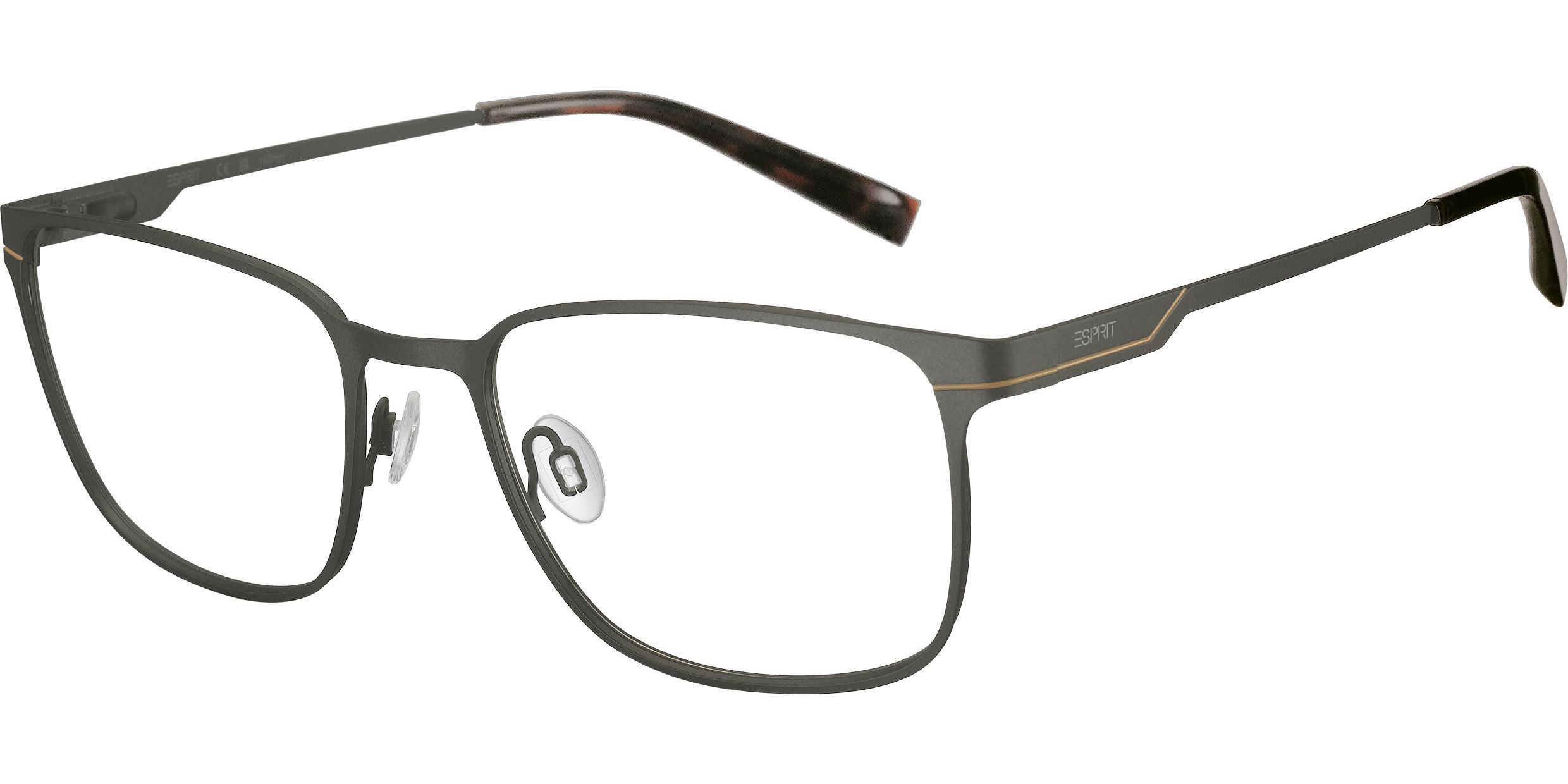 Dioptrické brýle Esprit model 33541, barva obruby šedá mat, stranice šedá mat, kód barevné varianty 505. 