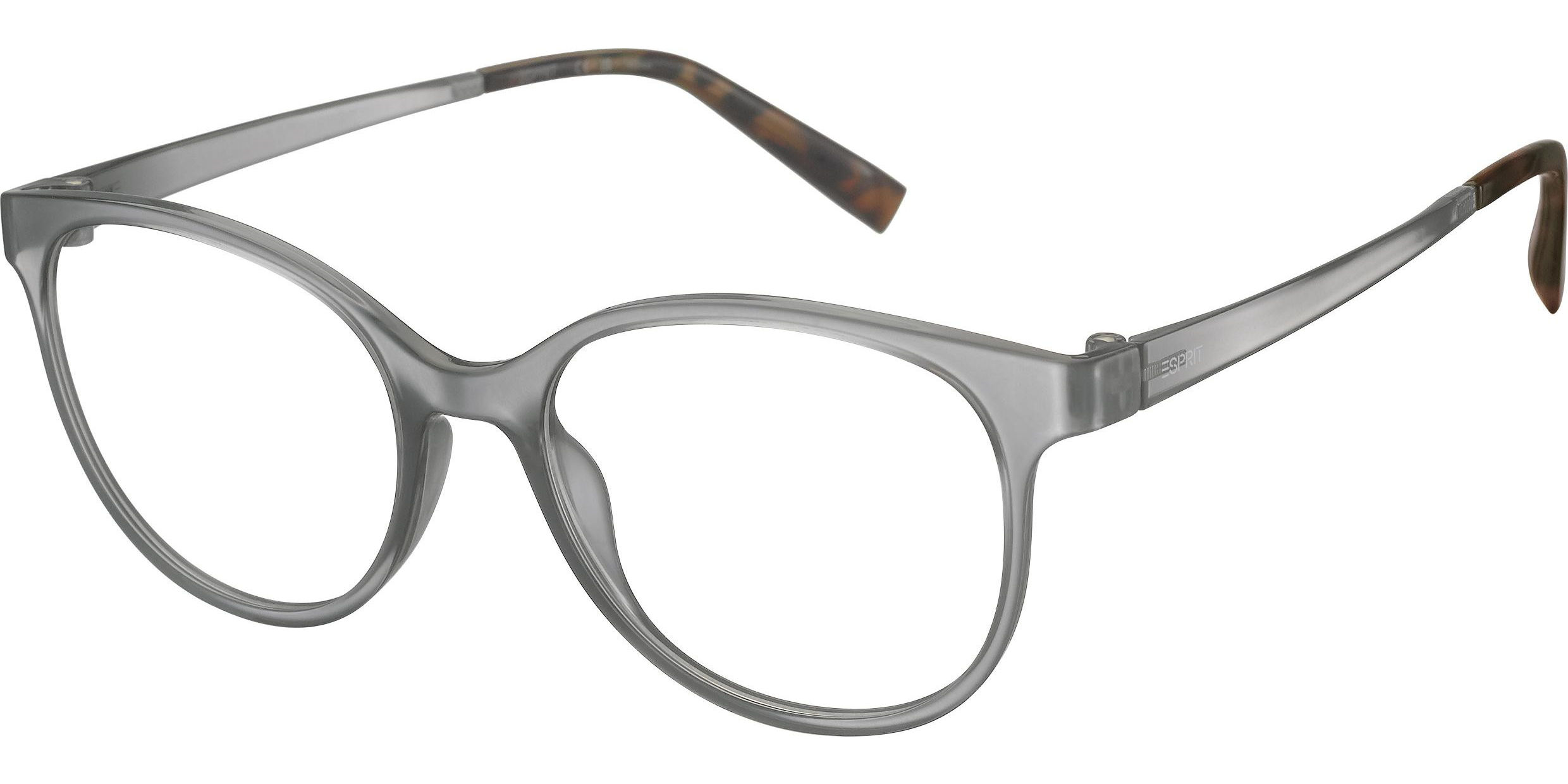 Dioptrické brýle Esprit model 33546, barva obruby šedá lesk, stranice šedá lesk, kód barevné varianty 505. 