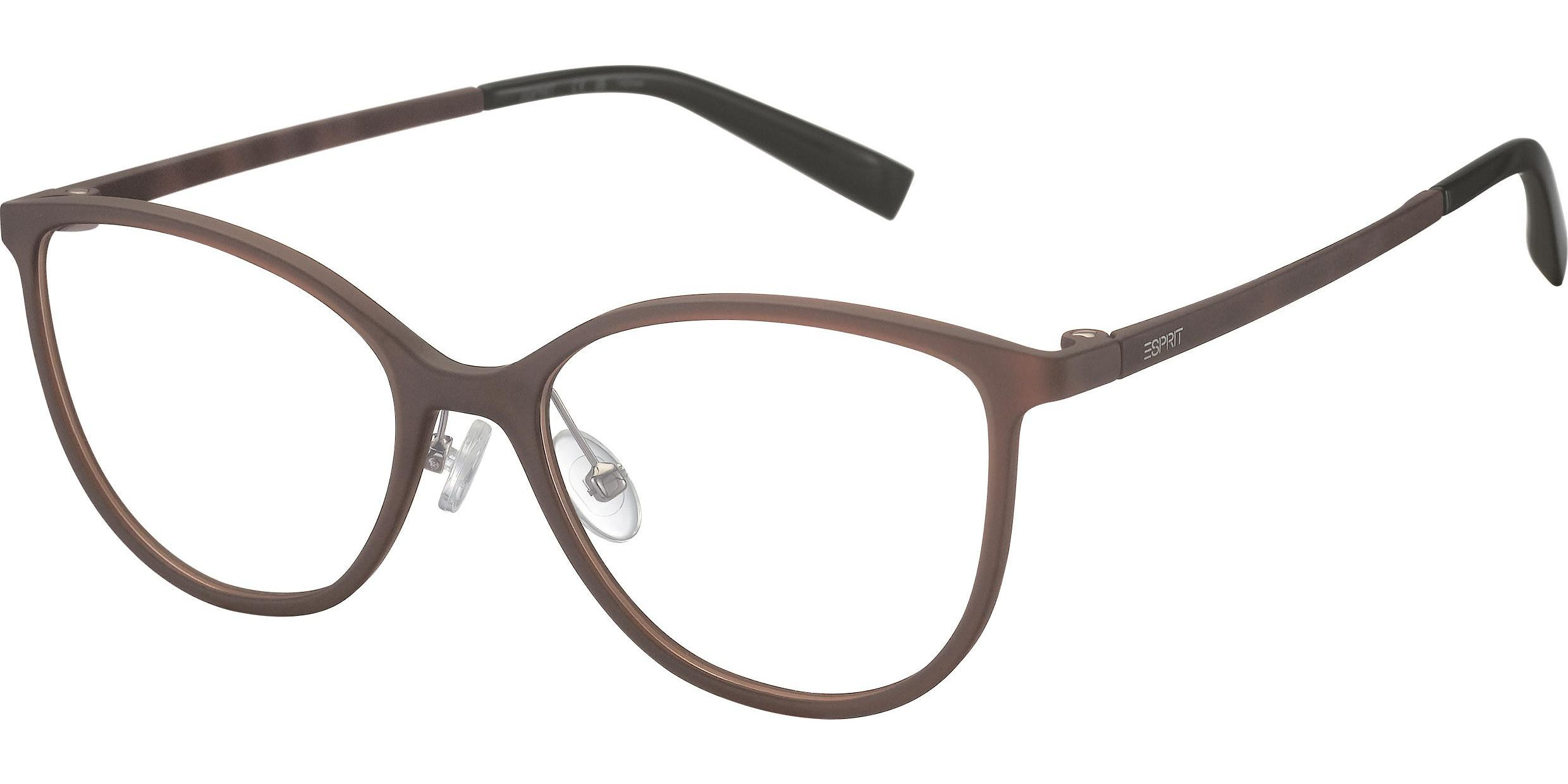 Dioptrické brýle Esprit model 33547, barva obruby hnědá mat, stranice hnědá mat, kód barevné varianty 535. 