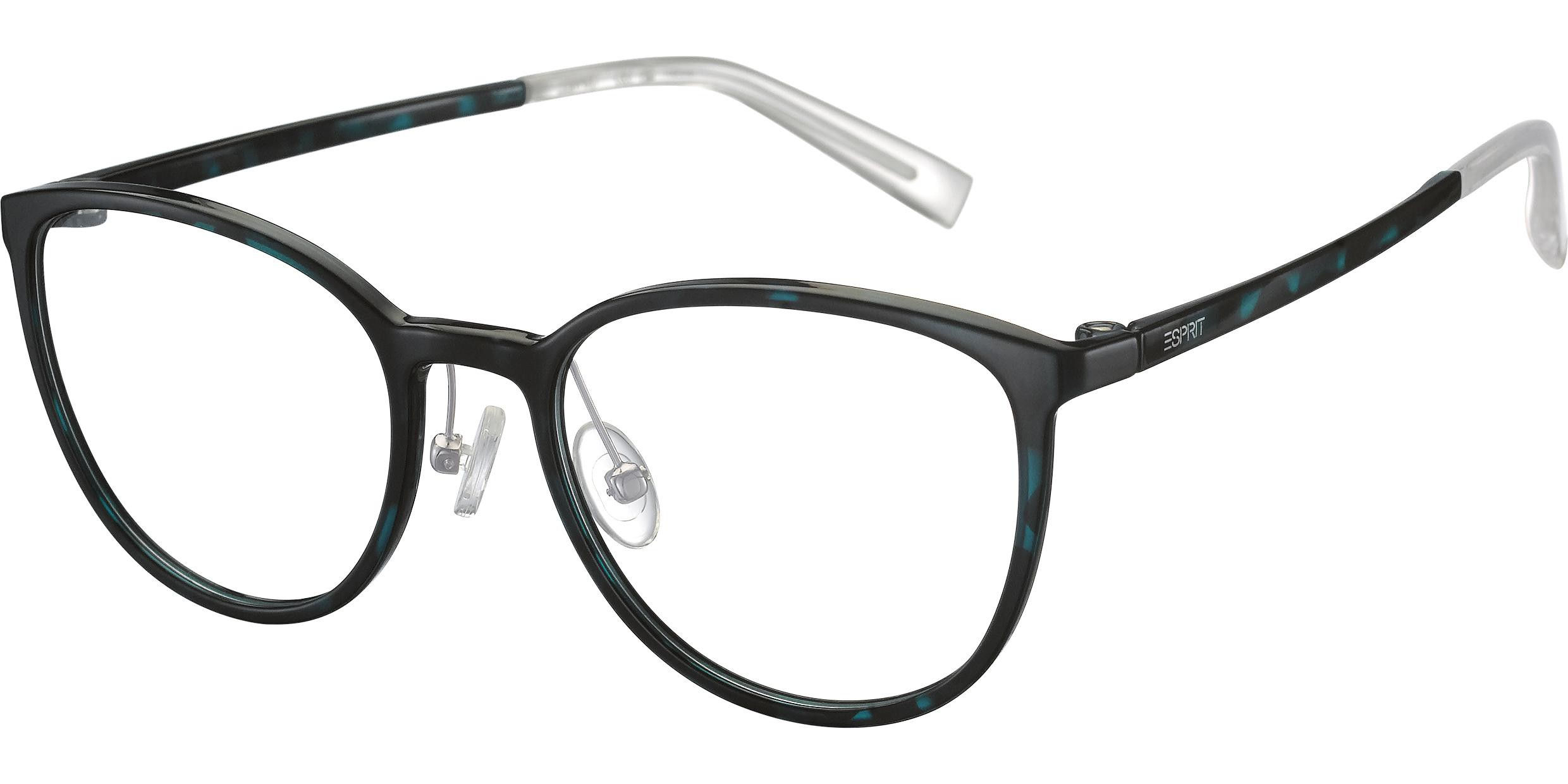 Dioptrické brýle Esprit model 33548, barva obruby tyrkysová lesk, stranice tyrkysová lesk, kód barevné varianty 508. 