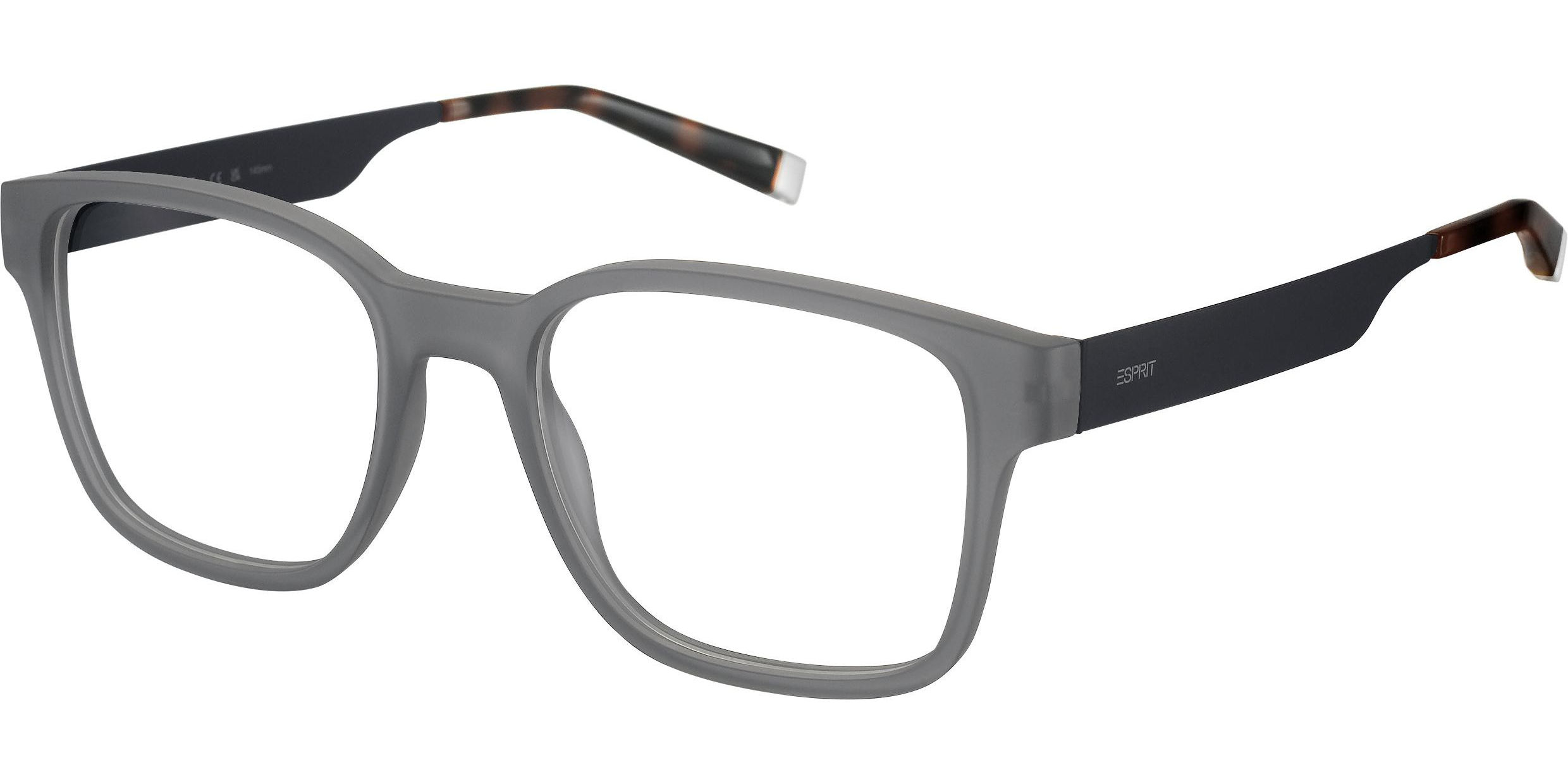 Dioptrické brýle Esprit model 33551, barva obruby šedá mat, stranice černá mat, kód barevné varianty 505. 