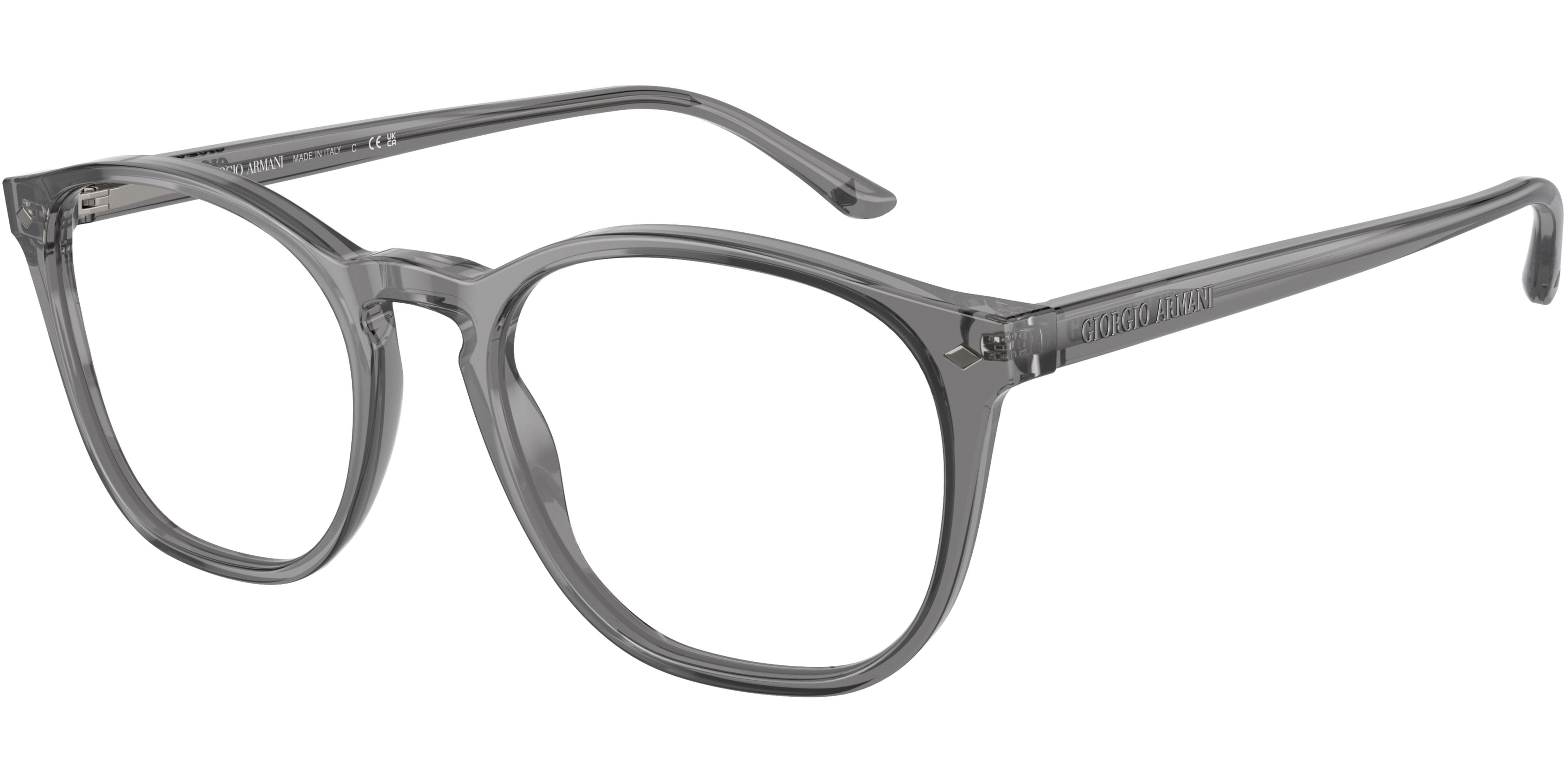 Dioptrické brýle Giorgio Armani model 7074, barva obruby šedá lesk, stranice šedá lesk, kód barevné varianty 5681. 