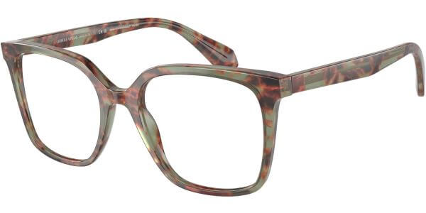 Dioptrické brýle Giorgio Armani model 7217, barva obruby zelená hnědá lesk, stranice zelená hnědá lesk, kód barevné varianty 5977. 