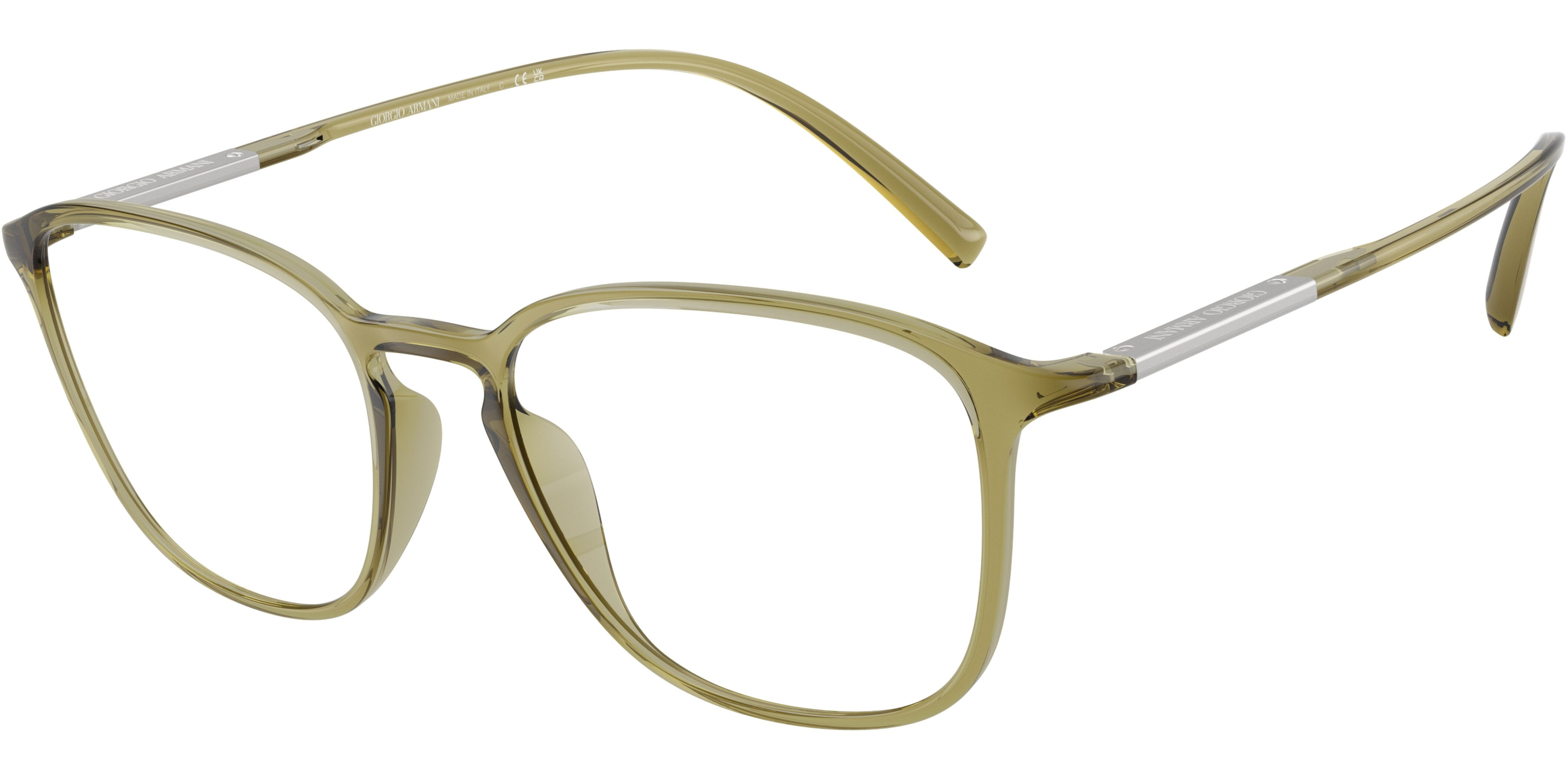 Dioptrické brýle Giorgio Armani model 7276U, barva obruby zelená lesk, stranice zelená lesk, kód barevné varianty 6240. 