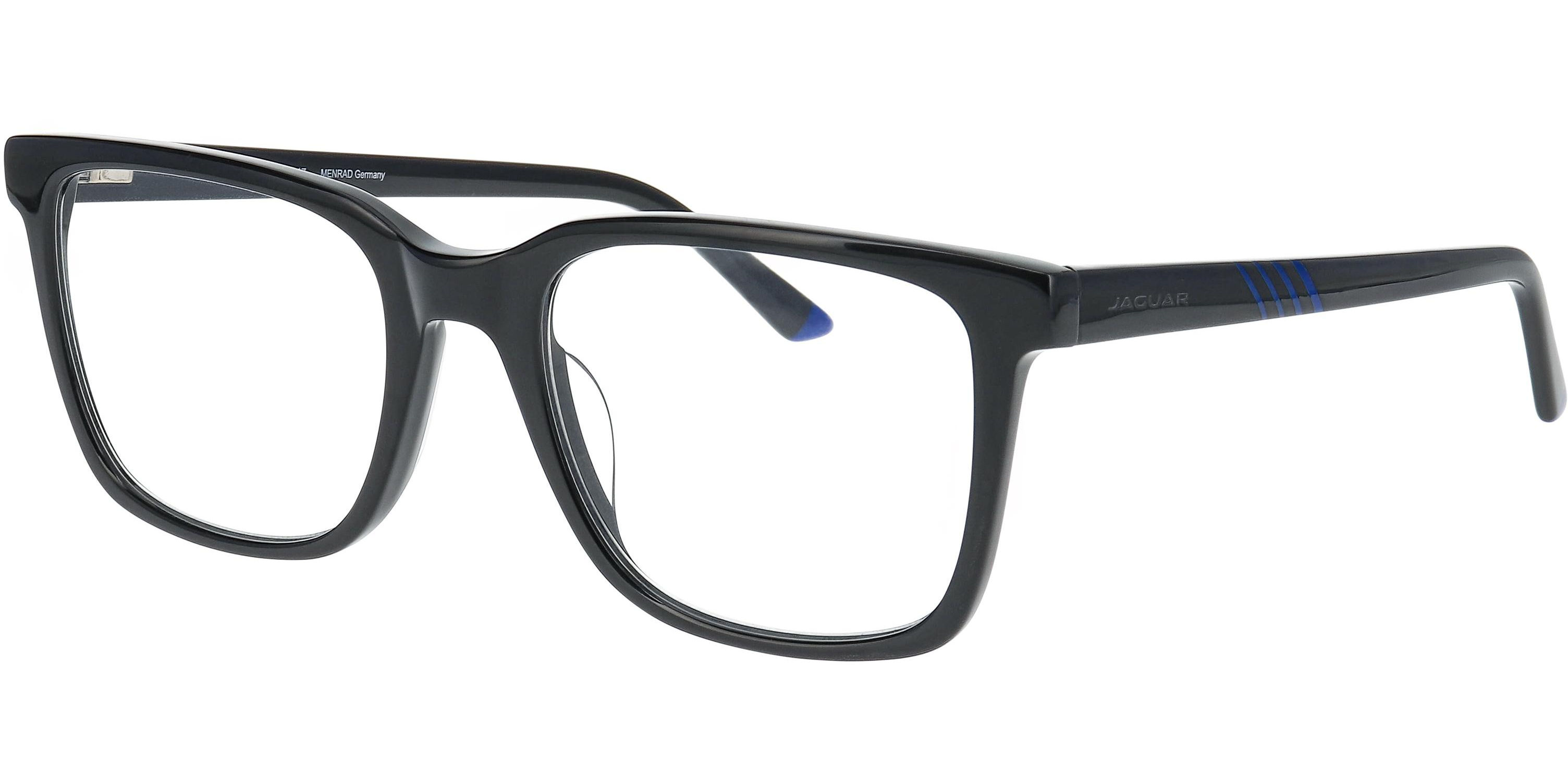 Dioptrické brýle Jaguar model 31529, barva obruby černá lesk, stranice černá mat, kód barevné varianty 8840. 