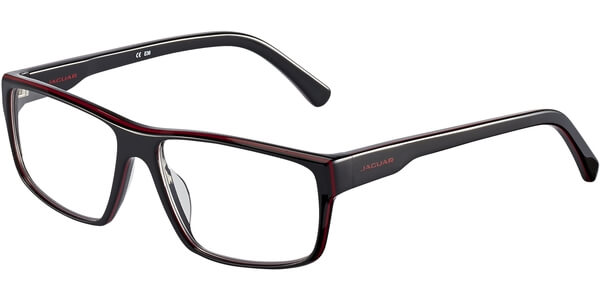 Dioptrické brýle Jaguar model 31804, barva obruby černá červená lesk, stranice černá červená lesk, kód barevné varianty 2100. 