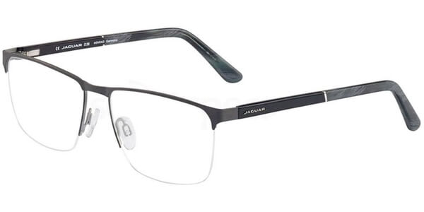 Dioptrické brýle Jaguar model 33089, barva obruby šedá mat, stranice černá mat, kód barevné varianty 1063. 