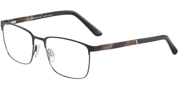 Dioptrické brýle Jaguar model 33091, barva obruby černá mat, stranice černá hnědá mat, kód barevné varianty 6100. 