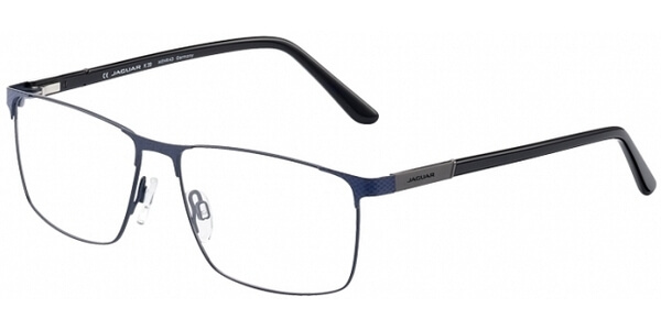 Dioptrické brýle Jaguar model 33094, barva obruby modrá mat, stranice černá lesk, kód barevné varianty 3100. 