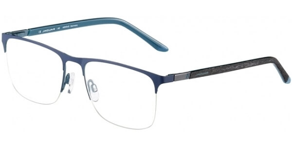 Dioptrické brýle Jaguar model 33602, barva obruby modrá mat, stranice černá mat, kód barevné varianty 1188. 